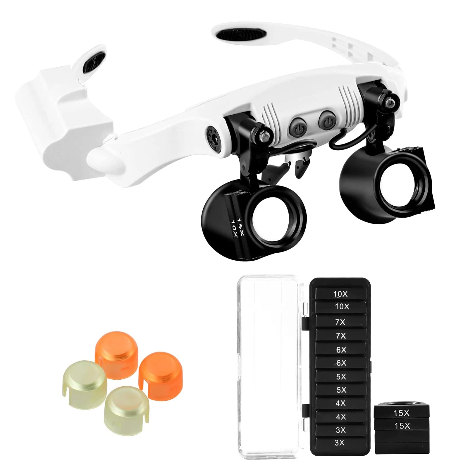 Portable Magnifier Glasses Loupes with 2LED Lights Head Mount Magnifier for Jewelers Reading Repair Magnifying Glasses Eyewear
Portable Magnifier Glasses Loupes with 2LED Lights Head Mount Magnifier for Jewelers Reading Repair Magnifying Glasses Eyewear