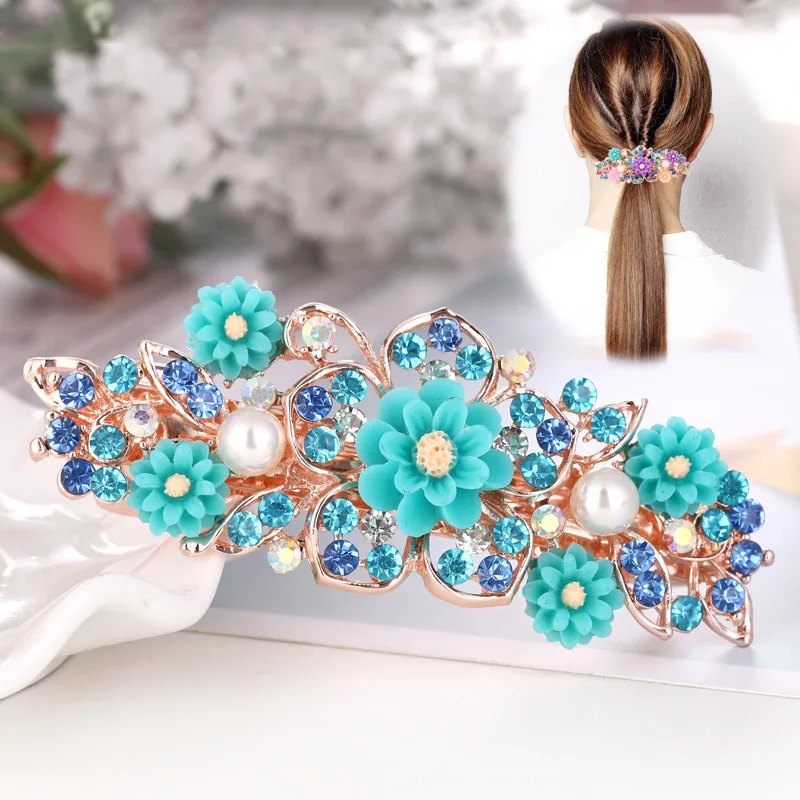 The New Flowers Rhinestone Spring Clip Color Flower Alloy Hairgrips Boutique Fashion Wild Hair Accessories for Women Hairclips
The New Flowers Rhinestone Spring Clip Color Flower Alloy Hairgrips Boutique Fashion Wild Hair Accessories for Women Hairclips
