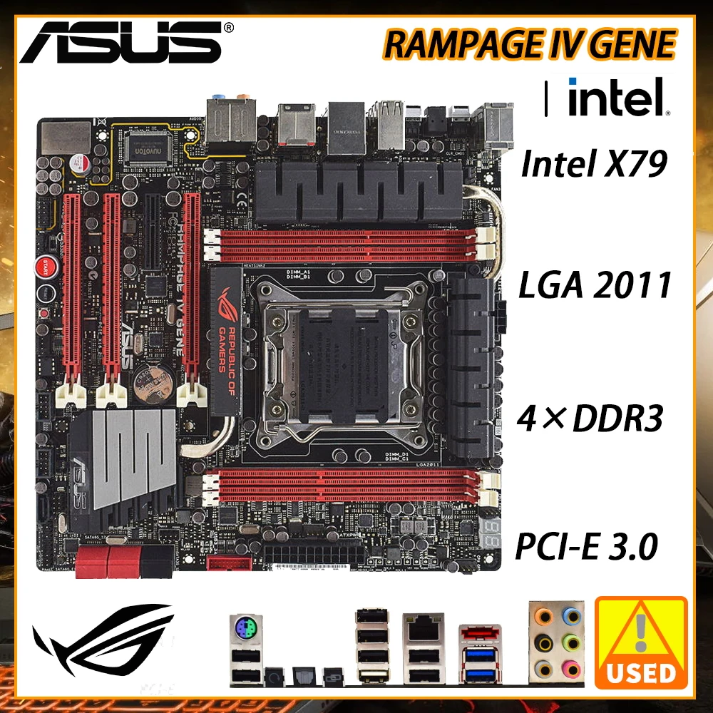 X79 Motherboard ASUS ROG RAMPAGE IV GENE Kit DDR3 Motherboard 2011 Intel Core i7 Processor 64GB 3×PCI-E 3.0 X16 USB3.0 SATA3 ATX
X79 Motherboard ASUS ROG RAMPAGE IV GENE Kit DDR3 Motherboard 2011 Intel Core i7 Processor 64GB 3×PCI-E 3.0 X16 USB3.0 SATA3 ATX