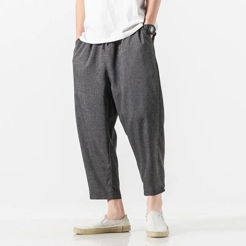 Mens Harem Pants Japanese Casual Cotton Linen Sweatpants Man Jogger Pants Harajuku Style Loose Pants Male 2023 Large Size M-5XL
Mens Harem Pants Japanese Casual Cotton Linen Sweatpants Man Jogger Pants Harajuku Style Loose Pants Male 2023 Large Size M-5XL