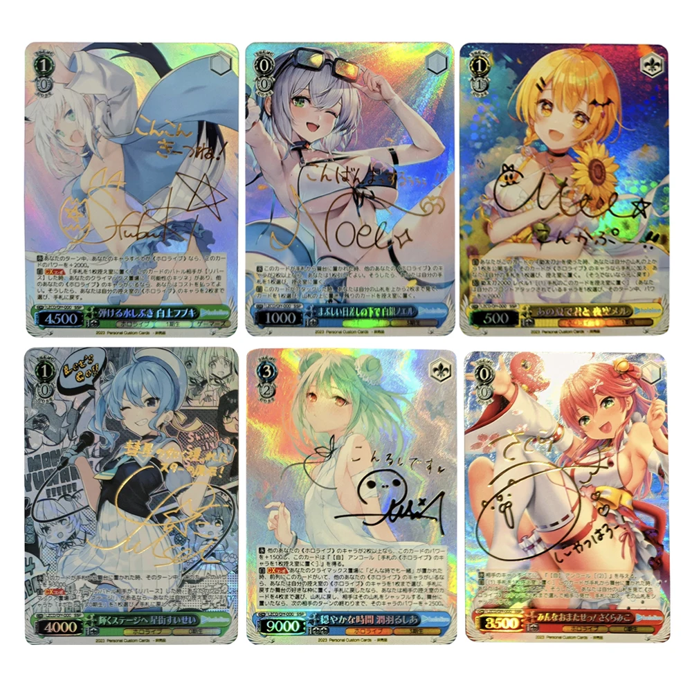 Одиночная карточка самостоятельного изготовления Hololive Shirakami Fubuki Nakiri Ayame Подпись коллекционная карточка рефракция цветная флеш-карта
Одиночная карточка самостоятельного изготовления Hololive Shirakami Fubuki Nakiri Ayame Подпись коллекционная карточка рефракция цветная флеш-карта