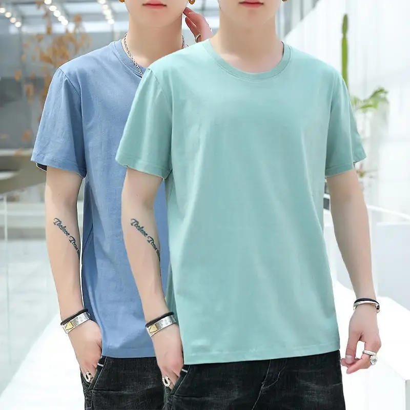2022 Summer Short-sleeved T-shirt Men's Thin Breathable Ice Silk Skin-friendly T-shirt Short-sleeved All-match Solid Color Top
2022 Summer Short-sleeved T-shirt Men's Thin Breathable Ice Silk Skin-friendly T-shirt Short-sleeved All-match Solid Color Top