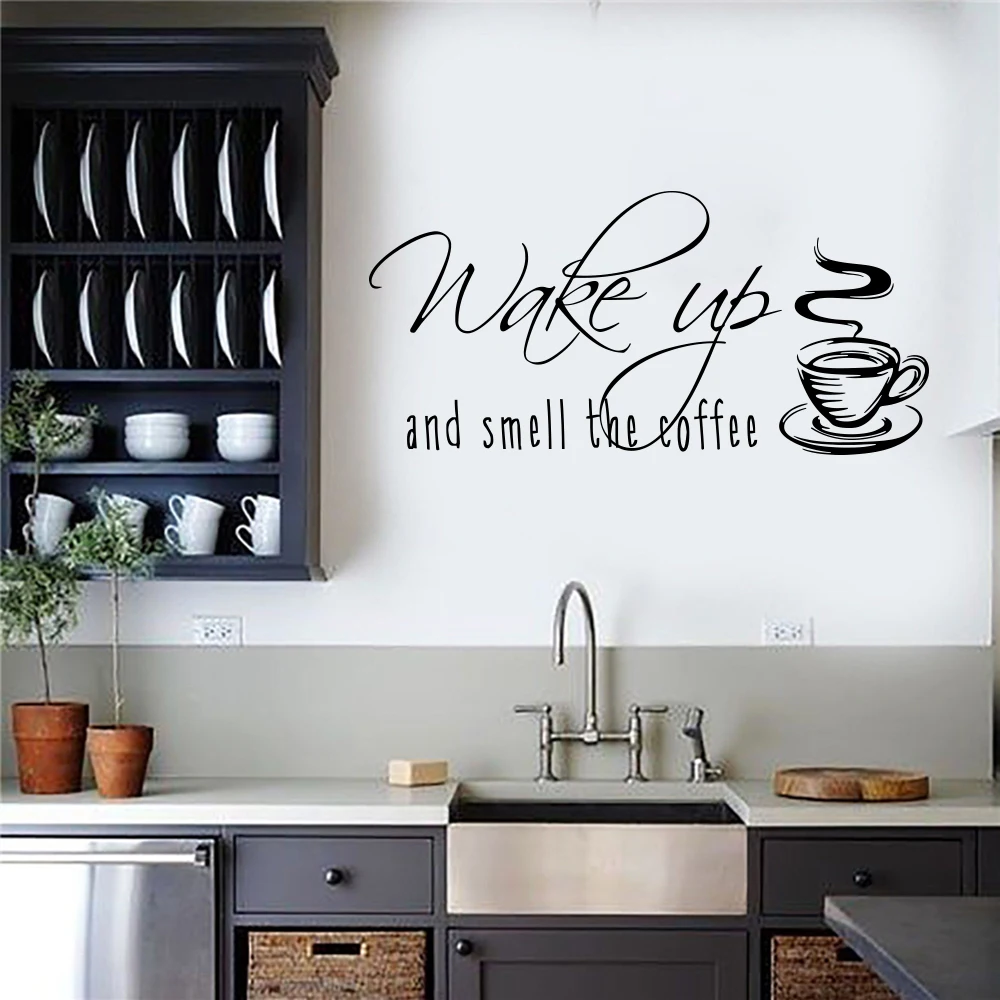 Wake Up Smell The Coffee Wall Sticker Kitchen Resturant Cafe Inspirational Quote Wall Decal Vinyl Home Decor
Wake Up Smell The Coffee Wall Sticker Kitchen Resturant Cafe Inspirational Quote Wall Decal Vinyl Home Decor
