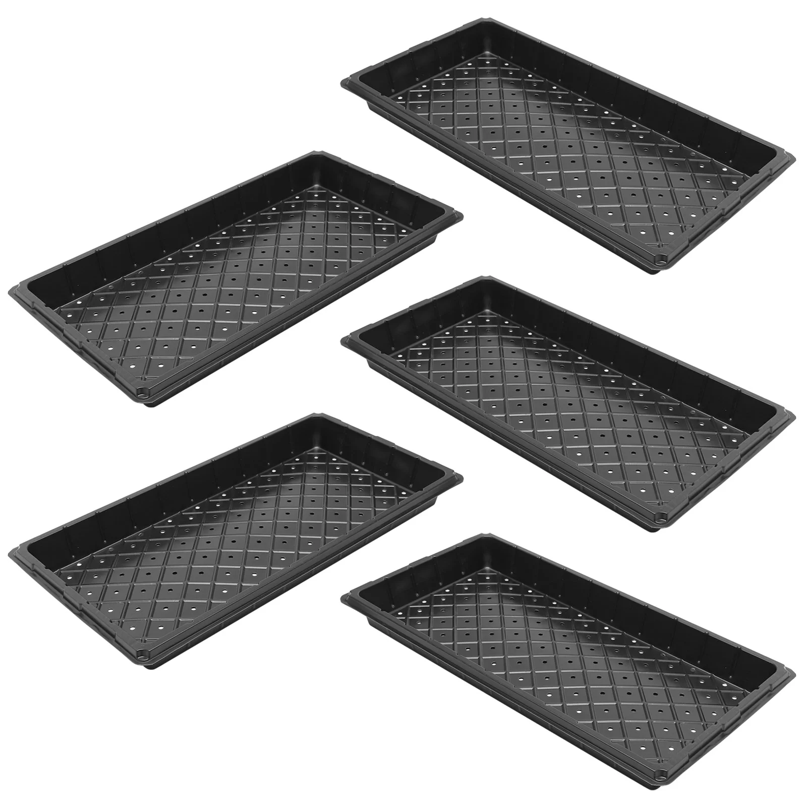 

5 Pcs Seedling Tray Succulent Planters Grow Plate Nursery Growing Starter Plastic Trays Germination