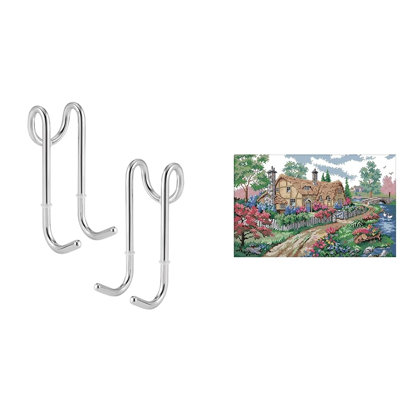 2 Pcs Shower Door Hooks, Over Door Hooks & 1 Set Embroidery Starter Kits 14CT Stamped Cross Stitch Kits A Country Cabin
2 Pcs Shower Door Hooks, Over Door Hooks & 1 Set Embroidery Starter Kits 14CT Stamped Cross Stitch Kits A Country Cabin