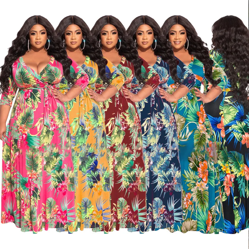 Женское платье с цветочным принтом, свободное платье большого размера с поясом, лето 2023
Женское платье с цветочным принтом, свободное платье большого размера с поясом, лето 2023