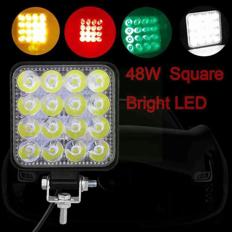 1Pcs 48W 6000K Ip67 16 Led Headlights Headlights Spotlights Fog Lights Spotlights Work Lights for Off-Road Vehicles Trucks Boats
1Pcs 48W 6000K Ip67 16 Led Headlights Headlights Spotlights Fog Lights Spotlights Work Lights for Off-Road Vehicles Trucks Boats