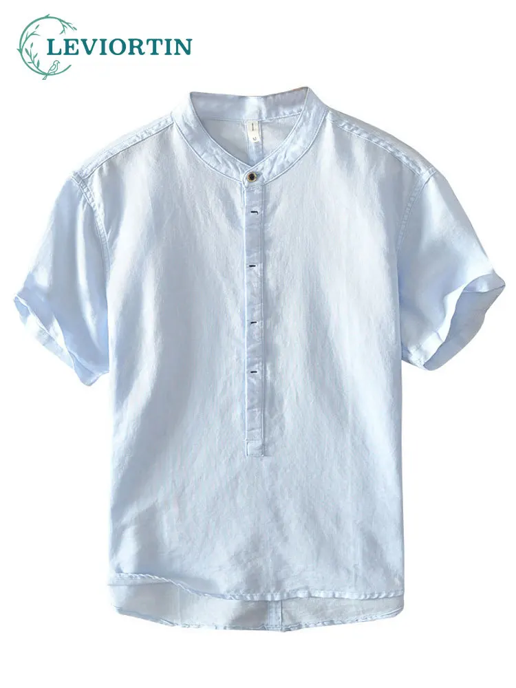 2022 Casual Men Cotton Linen Shirts Solid Color Half Button Short Sleeve Henley Shirt Top Quality Mens Designer Clothes
2022 Casual Men Cotton Linen Shirts Solid Color Half Button Short Sleeve Henley Shirt Top Quality Mens Designer Clothes