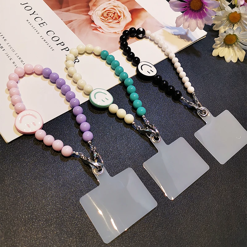 Mobile Phone Lanyard Short Wrist Pendant Hand-beaded Smiley Face Jewelry Pendant Phone Anti-lost Sling Portable Chain Lanyard
Mobile Phone Lanyard Short Wrist Pendant Hand-beaded Smiley Face Jewelry Pendant Phone Anti-lost Sling Portable Chain Lanyard