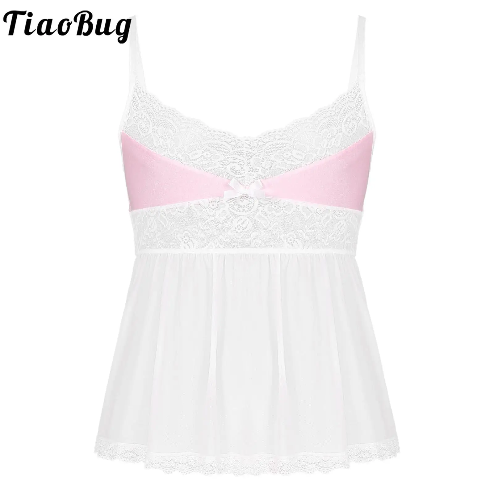 Mens Sissy Lace Trim Sheer Mesh Camisole Color Block Patchwork V Neck Sleeveless Vest Sexy Tops Males Crossdressing Underwear 
Mens Sissy Lace Trim Sheer Mesh Camisole Color Block Patchwork V Neck Sleeveless Vest Sexy Tops Males Crossdressing Underwear