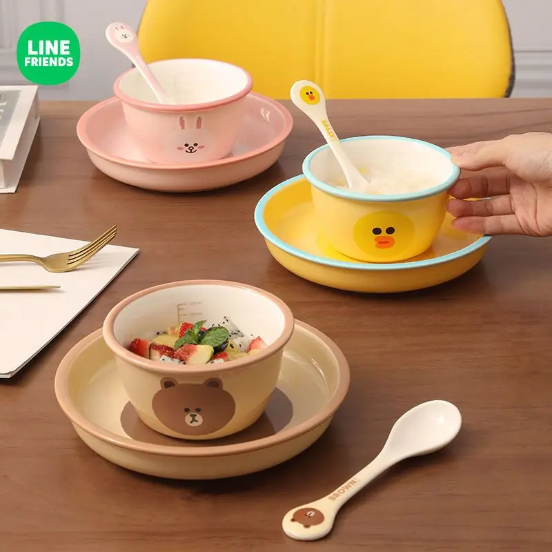 Kawaii LINE FRIENDS Anime Hobby Brown Cony Sally Choco Cute Ceramic Tableware with Gradient Cup Children's Breakfast Bowl
Kawaii LINE FRIENDS Anime Hobby Brown Cony Sally Choco Cute Ceramic Tableware with Gradient Cup Children's Breakfast Bowl