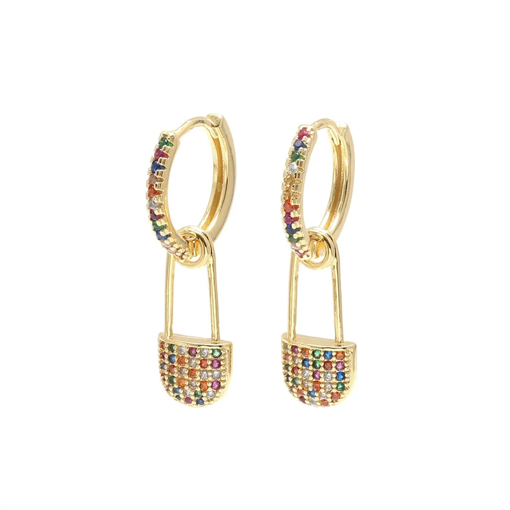 Fashion Rainbow Safety Pin Earrings Pave Full High Quality Crystal Earrings for Women Korean Jewelry 2020 Vintage Earrings
Fashion Rainbow Safety Pin Earrings Pave Full High Quality Crystal Earrings for Women Korean Jewelry 2020 Vintage Earrings