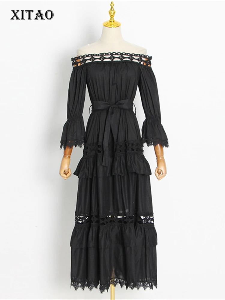 XITAO Hollow Out Dress Fashion Pullover Ruffle Embroidery Small Fresh Casual Style Solid Color Off Shoulder Dress WLD8504
XITAO Hollow Out Dress Fashion Pullover Ruffle Embroidery Small Fresh Casual Style Solid Color Off Shoulder Dress WLD8504