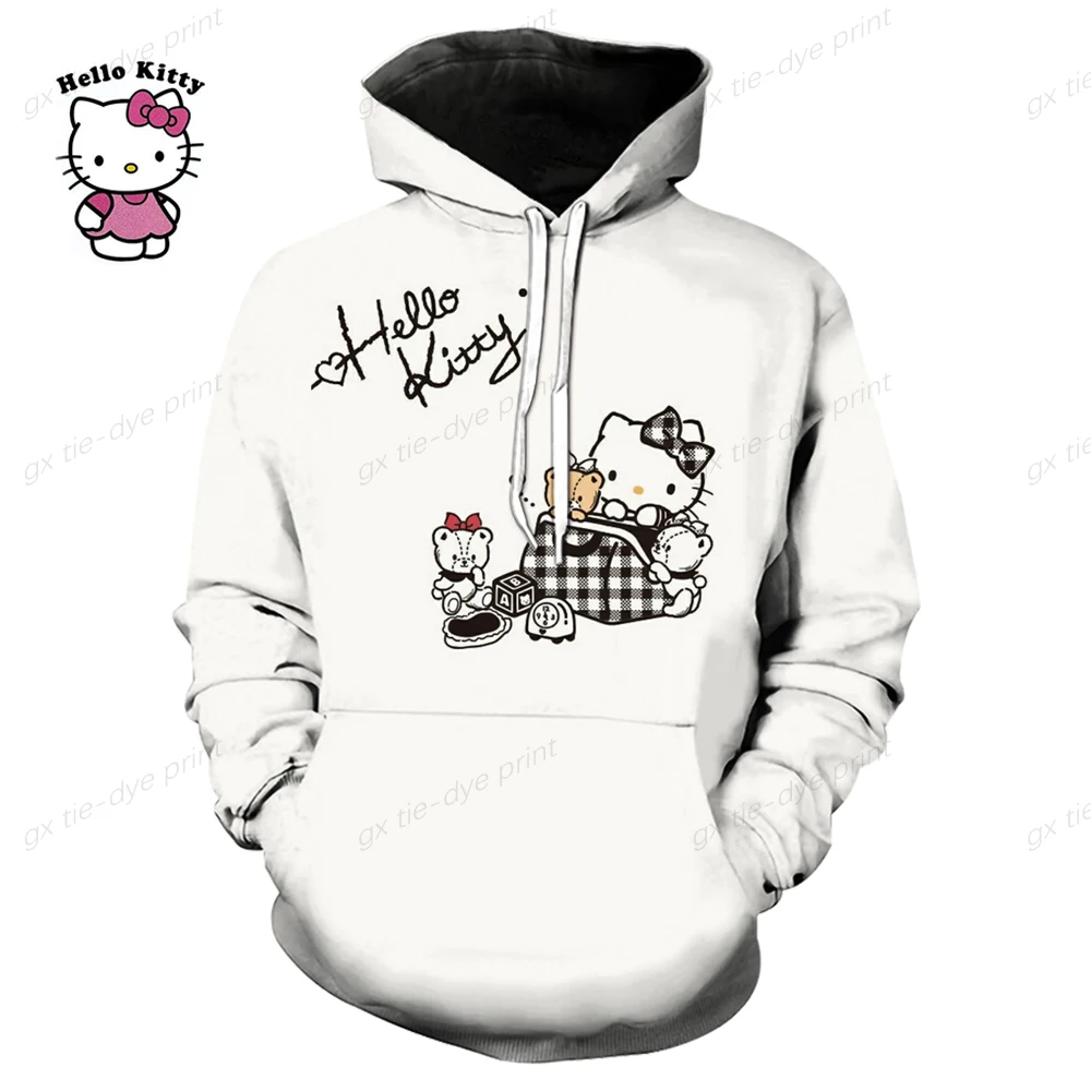 Толстовка с капюшоном Hello Kitty для мальчиков и девочек, модная весенняя женская толстовка с 3D принтом, осень 2023, мужские толстовки большого размера в стиле Харадзюку
Толстовка с капюшоном Hello Kitty для мальчиков и девочек, модная весенняя женская толстовка с 3D принтом, осень 2023, мужские толстовки большого размера в стиле Харадзюку