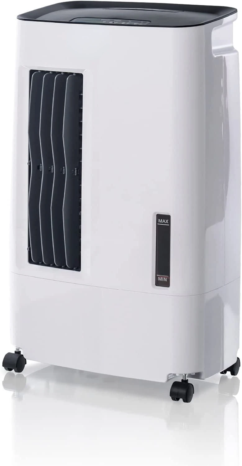 Low Energy, Compact Portable Evaporative Cooler with Fan & Humidifier, Carbon Dust Filter & Remote Control, White
Low Energy, Compact Portable Evaporative Cooler with Fan & Humidifier, Carbon Dust Filter & Remote Control, White