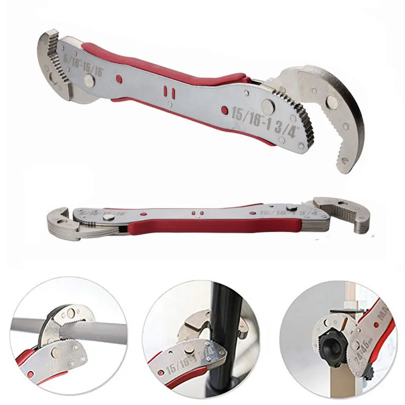 

1pc Adjustable Wrench Multi Tool Repair Hand Tool for Home 9-45mm Torque Ratchet Socket Universal Key Magic Spanner Key Sets