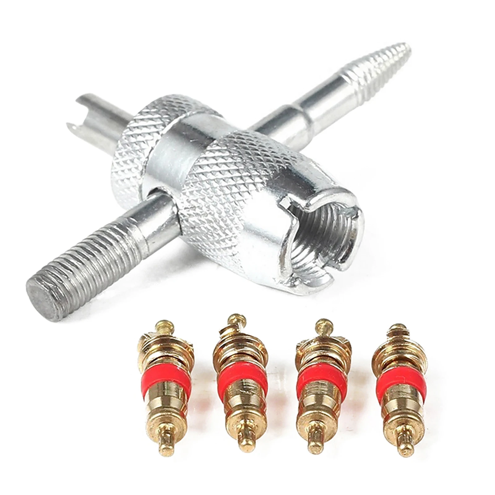 5pcs Copper Valve Core Car Tire Repair Tools 4 In 1Tire Valve Stem Removal Tool Hand Tool For Car Bike Bicycle Motorcycl
5pcs Copper Valve Core Car Tire Repair Tools 4 In 1Tire Valve Stem Removal Tool Hand Tool For Car Bike Bicycle Motorcycl
