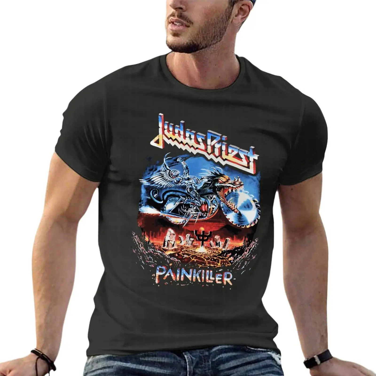 Judas Priest Painkiller Hard Rock Band Oversized T Shirts Brand Mens Clothing Short Sleeve Streetwear Big Size Top Tee
Judas Priest Painkiller Hard Rock Band Oversized T Shirts Brand Mens Clothing Short Sleeve Streetwear Big Size Top Tee
