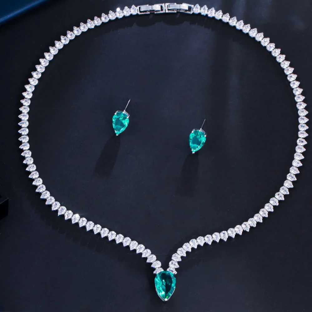 Luxury Gorgeous Cubic Zirconia White Gold Color Round Wedding Bridal Necklace Earrings Party Jewelry Set for Brides Accessories
Luxury Gorgeous Cubic Zirconia White Gold Color Round Wedding Bridal Necklace Earrings Party Jewelry Set for Brides Accessories