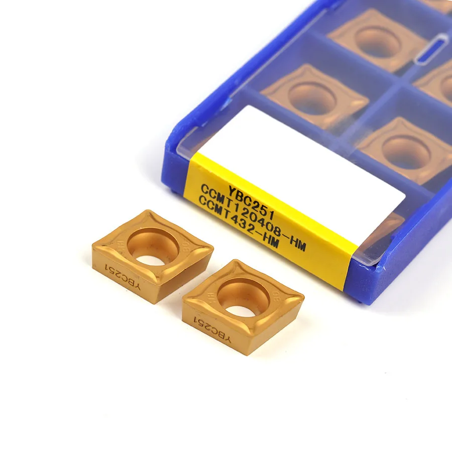 10pcs CCMT120404-HM YBC251 CNC Lathe Tool CCMT120408-HM YBC251 YBC252 High-quality Carbide Insert External Turning Tool Blades
10pcs CCMT120404-HM YBC251 CNC Lathe Tool CCMT120408-HM YBC251 YBC252 High-quality Carbide Insert External Turning Tool Blades