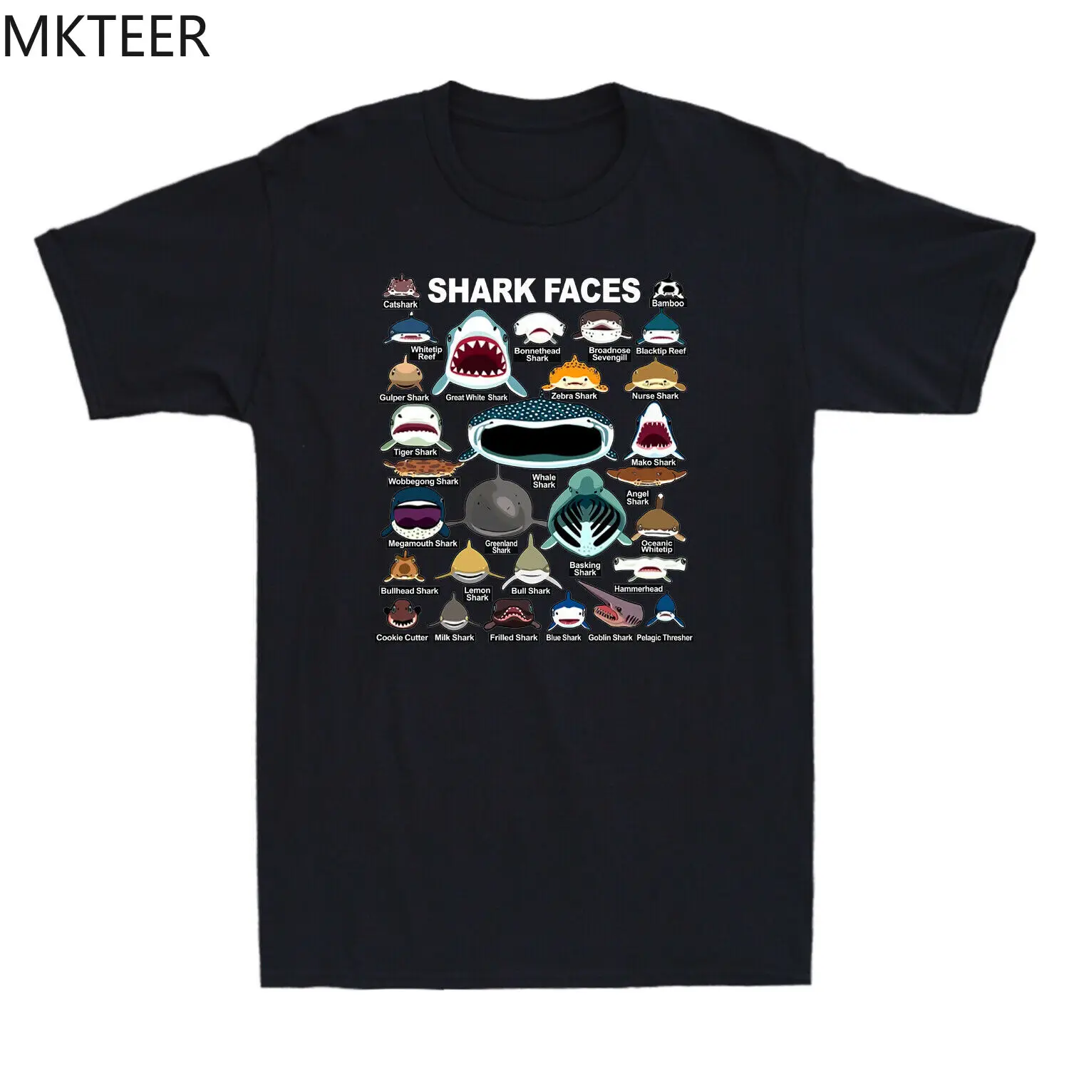 Shark Faces Classic Shirt Funny Sharks Marine Life Lover Gift Men's T-shirt Gothic Print Tshirt Men Harajuku Streetwear Top
Shark Faces Classic Shirt Funny Sharks Marine Life Lover Gift Men's T-shirt Gothic Print Tshirt Men Harajuku Streetwear Top