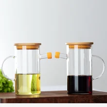 Lead Free Glass Tank Oil Kitchen Cabinet Olive Oil Peanut Oil Bottle Soy Sauce Bottle Storage Airtight Container Household Items