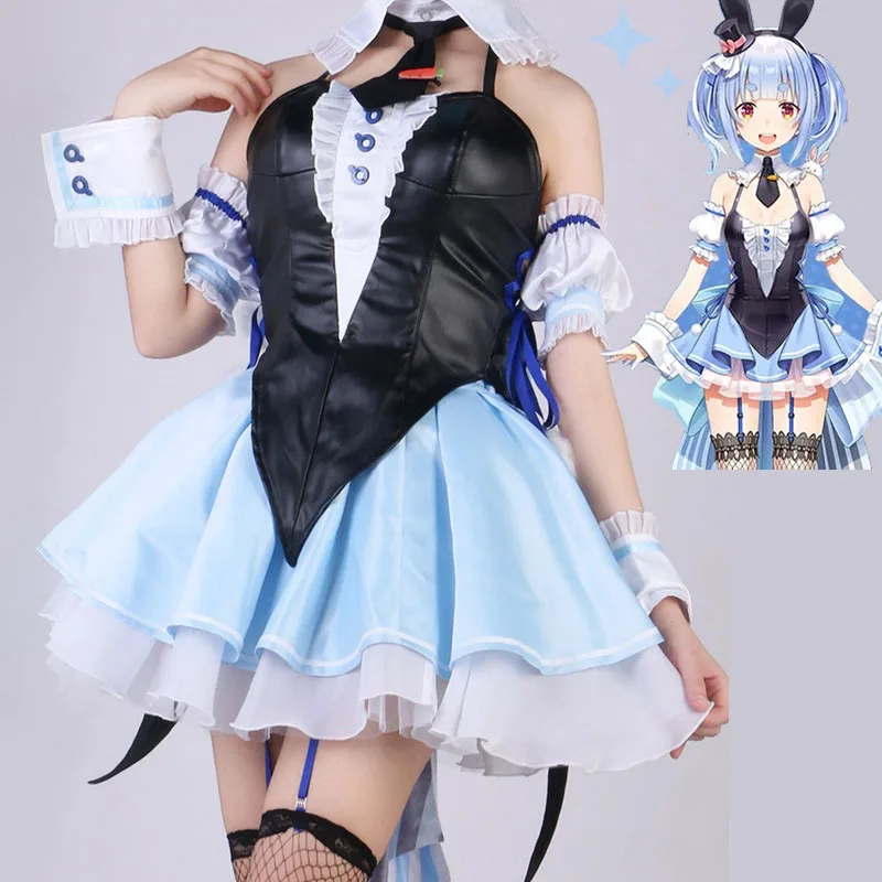 

Виртуальный YouTuber Vtuber Hololive Usada Pekora Bunny Girl наряд-Униформа Аниме косплей костюмы