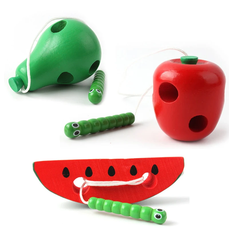 3/1pcs Wooden Lacing Threading Game Worm Eat Fruits Basic Life Fine Motor Skill Educational Learning Puzzle Children Kids Toys
3/1pcs Wooden Lacing Threading Game Worm Eat Fruits Basic Life Fine Motor Skill Educational Learning Puzzle Children Kids Toys