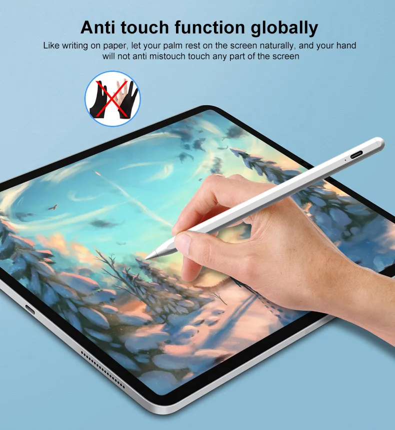 Active Stylus Pen for Apple iPad (2018-2022) with High-Precision Palm Rejection Magnetic Adsorption for iPad Pencil
Active Stylus Pen for Apple iPad (2018-2022) with High-Precision Palm Rejection Magnetic Adsorption for iPad Pencil