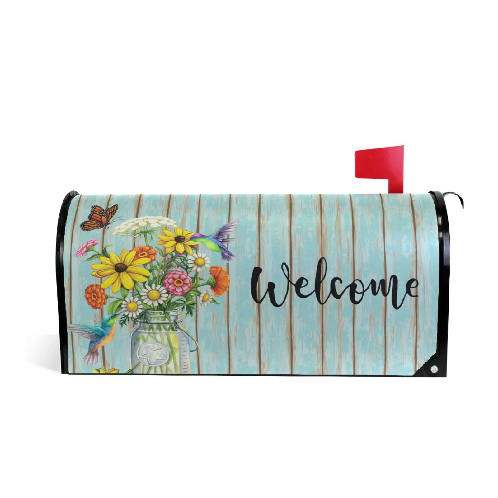 Shabby Wood Pattern With Flowers Magnetic Mailbox Cover Waterproof Sun Protection Post Letter Box Cover Balcony Garden Decor
Shabby Wood Pattern With Flowers Magnetic Mailbox Cover Waterproof Sun Protection Post Letter Box Cover Balcony Garden Decor