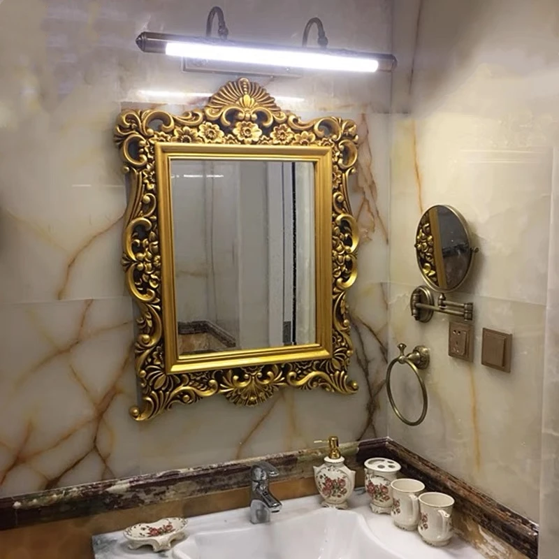 Retro European Bathroom Mirror Makeup Mirror Living Room Porch Study Wall Decoration Mirror
Retro European Bathroom Mirror Makeup Mirror Living Room Porch Study Wall Decoration Mirror
