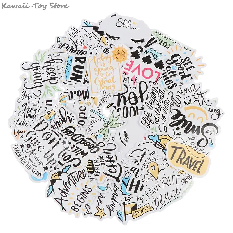 50Pcs Motivational Phrases Quotes Waterproof Stickers For Diy Laptop Skateboard Design Diary Scrapbooking Stickers
50Pcs Motivational Phrases Quotes Waterproof Stickers For Diy Laptop Skateboard Design Diary Scrapbooking Stickers