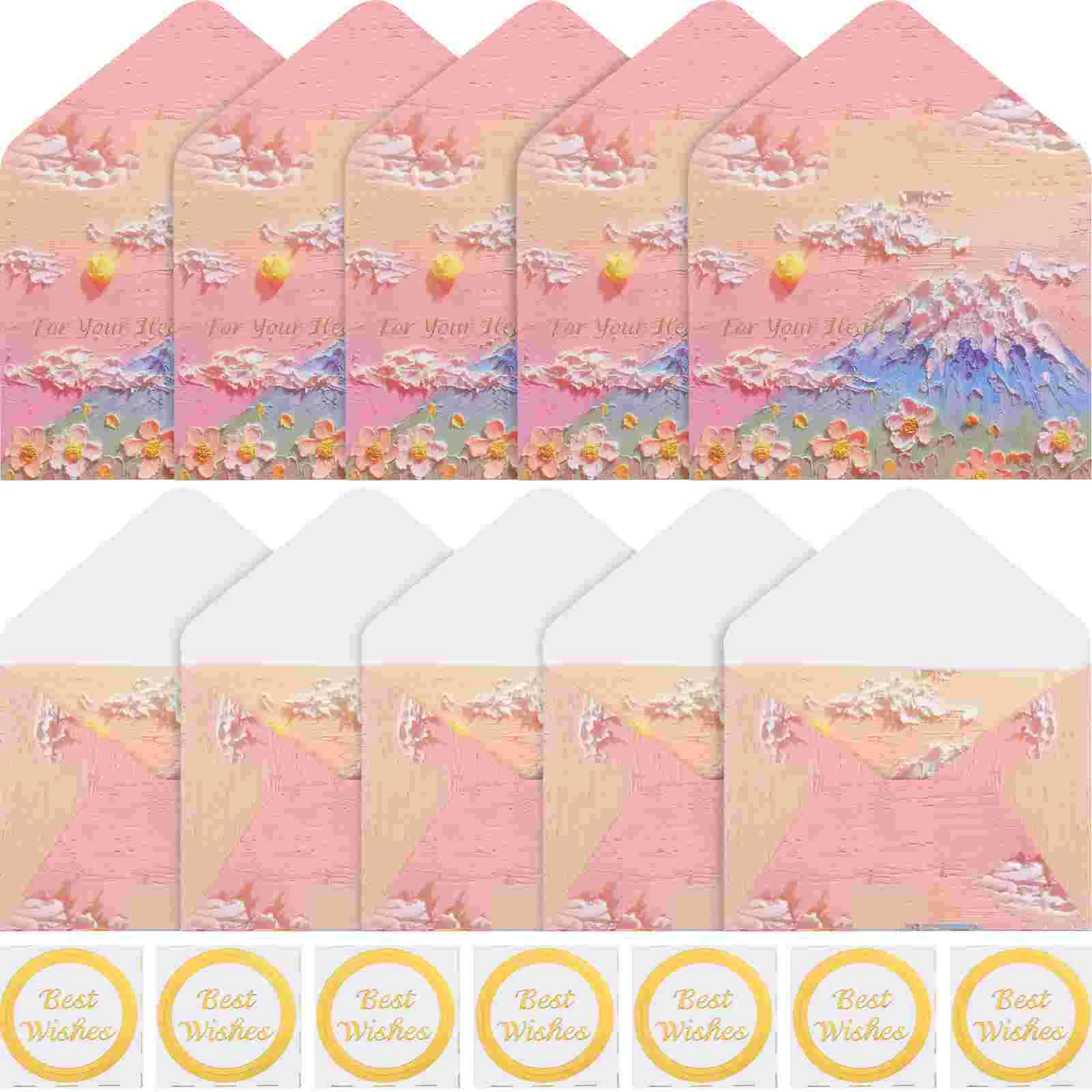 10 Sets Party Activity Message Cards Blessing Cards Festival Greeting Cards with Sticker and Envelopes
10 Sets Party Activity Message Cards Blessing Cards Festival Greeting Cards with Sticker and Envelopes