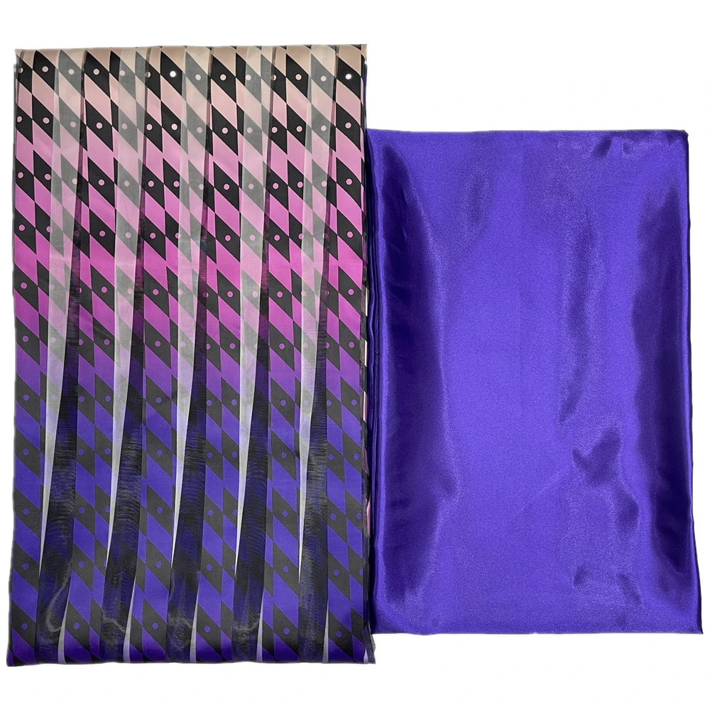 African Silk Organza Fabric And Satin Blouse Set Wide Vertical Stripes Nigerian Silk Fabrics For Women Dress 4+2 Yards
African Silk Organza Fabric And Satin Blouse Set Wide Vertical Stripes Nigerian Silk Fabrics For Women Dress 4+2 Yards
