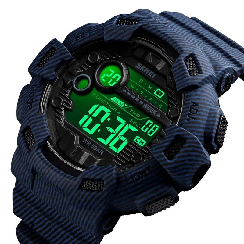 Fashion Sport Watch Men Alarm Clock Cowboy Waterproof Week Display Men Watches Denim Digital Watch Relogio Masculino
Fashion Sport Watch Men Alarm Clock Cowboy Waterproof Week Display Men Watches Denim Digital Watch Relogio Masculino