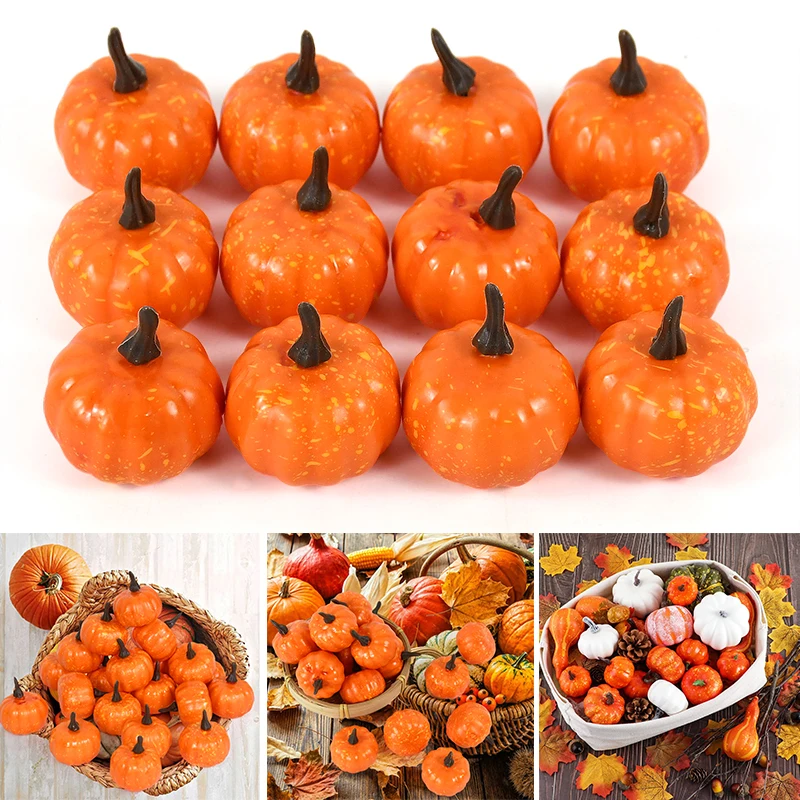 12pcs Artificial Foam Pumpkin Halloween Fake Vegetables Simulation Pumpkins Table Ornaments for Halloween Party Decoration Props
12pcs Artificial Foam Pumpkin Halloween Fake Vegetables Simulation Pumpkins Table Ornaments for Halloween Party Decoration Props