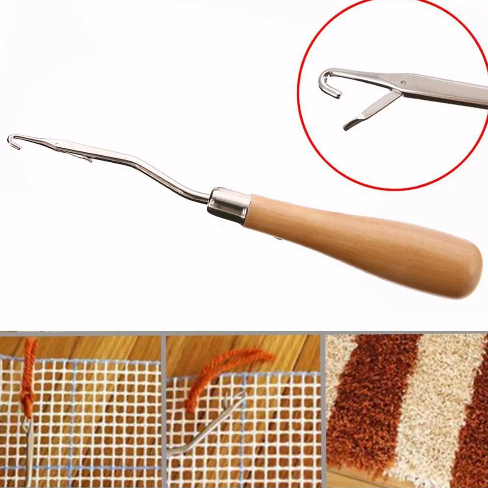 1pcs Latch Crochet Hook DIY Handmade Latch-Hook Segment Embroidery Knitting Needle Carpet Mending Crochet Tool Wood Handle
1pcs Latch Crochet Hook DIY Handmade Latch-Hook Segment Embroidery Knitting Needle Carpet Mending Crochet Tool Wood Handle