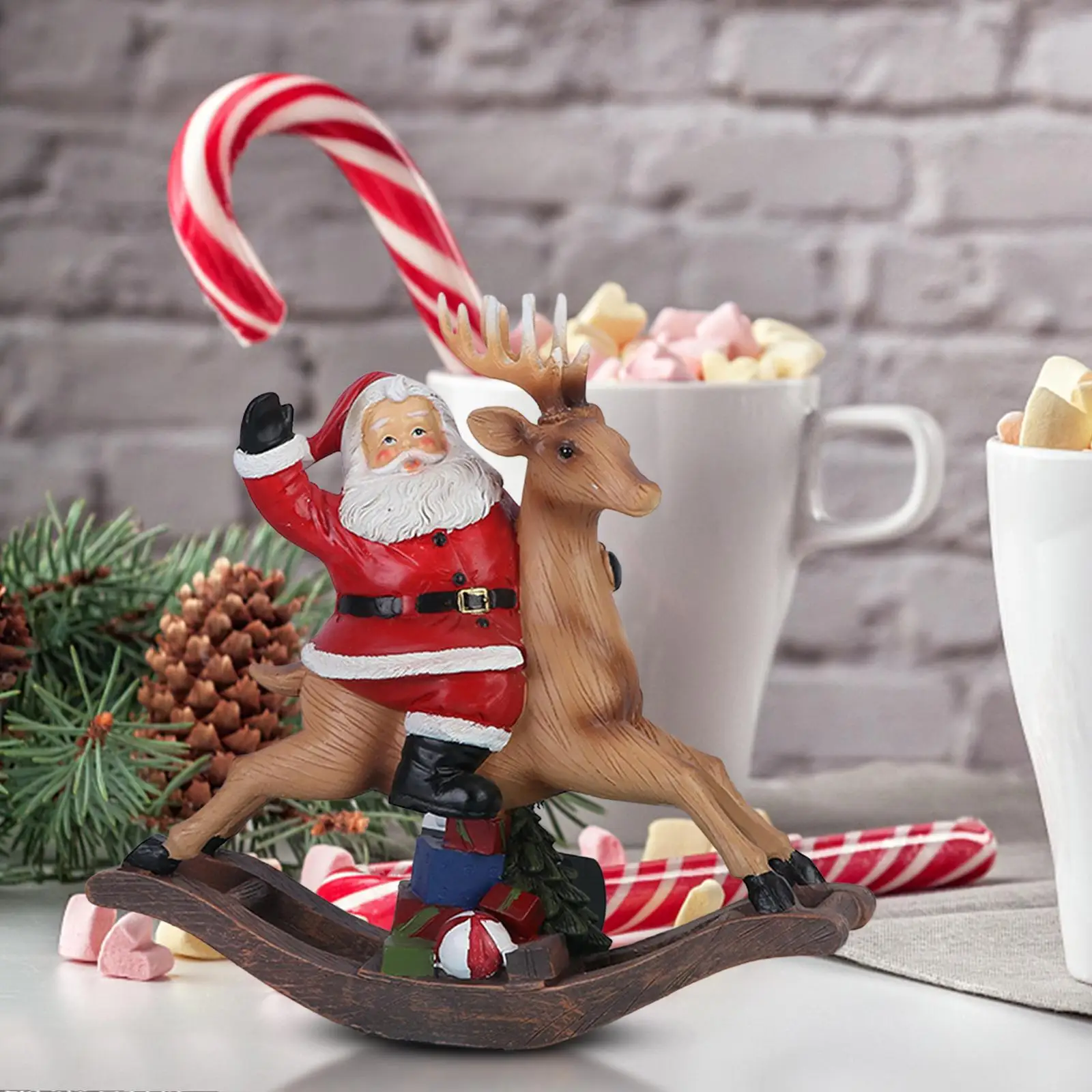 Reindeer Resin Statue Christmas Desktop Ornament Xmas Santa Claus Figurine for Holiday Celebration New Year Kids Gift Collection
Reindeer Resin Statue Christmas Desktop Ornament Xmas Santa Claus Figurine for Holiday Celebration New Year Kids Gift Collection