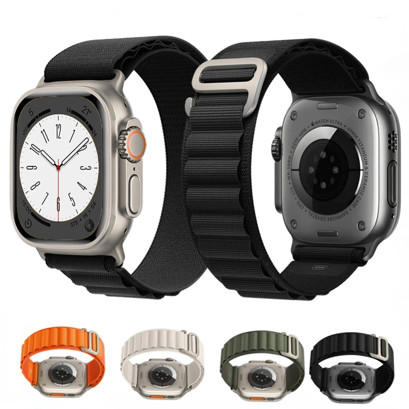 Nylon strap For Apple Watch Ultra Band 49mm 45mm 41mm 44mm 40mm 42mm Breathable watch wristband For iwatch 8 7 6 5 4 3 2 SE Band
Nylon strap For Apple Watch Ultra Band 49mm 45mm 41mm 44mm 40mm 42mm Breathable watch wristband For iwatch 8 7 6 5 4 3 2 SE Band