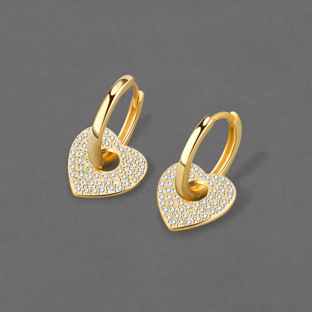 Heart Gold Hoop Earrings For Women Fine Silver Color Huggie Sleeper Earring Girl Original Designer Fashion Zircon Jewelry Making
Heart Gold Hoop Earrings For Women Fine Silver Color Huggie Sleeper Earring Girl Original Designer Fashion Zircon Jewelry Making