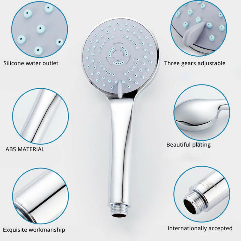 Handset Shower Head Bathroom Single Replacement Saving Water 5 Mode Accessories Anti-limescale Chrome Function
Handset Shower Head Bathroom Single Replacement Saving Water 5 Mode Accessories Anti-limescale Chrome Function