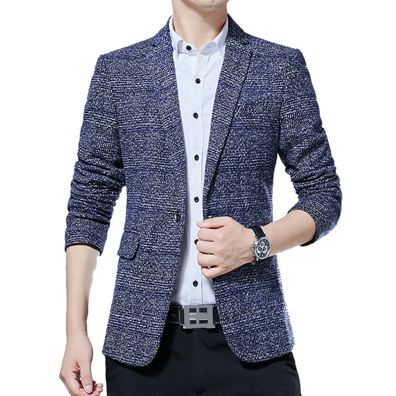 Men's Business Spring Autumn Single Breasted Plaid High Quality Slim Casual Blazer Korean Version Suit Jacket Coat
Men's Business Spring Autumn Single Breasted Plaid High Quality Slim Casual Blazer Korean Version Suit Jacket Coat