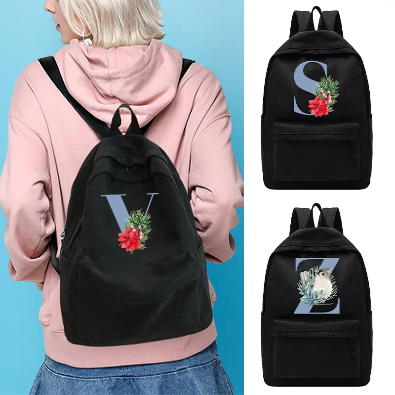 Casual Travel Backpack Student School Bag Large Capacity Laptop Bag Canvas Blue Letter Pattern Zipper Organizer Shoulder Bag
Casual Travel Backpack Student School Bag Large Capacity Laptop Bag Canvas Blue Letter Pattern Zipper Organizer Shoulder Bag
