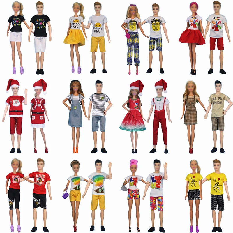 2 Sets of Summer Fashion Couple Outfit Short Skirts and Short Sleeved Shorts Suitable for Barbies Ken Doll Accessories Kids Toys
2 Sets of Summer Fashion Couple Outfit Short Skirts and Short Sleeved Shorts Suitable for Barbies Ken Doll Accessories Kids Toys