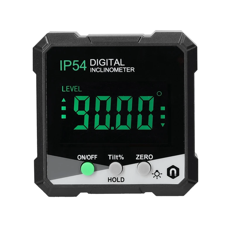 IP54 4X90° Portable Digital Inclinometer LCD Backlight Digital Protractor Slope Meter Digital Angle Ruler(Green)
IP54 4X90° Portable Digital Inclinometer LCD Backlight Digital Protractor Slope Meter Digital Angle Ruler(Green)