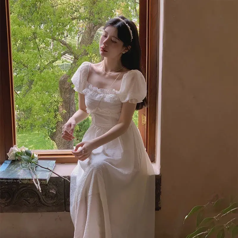 Women Elegant Chic Lace Waist White Midi Dress Summer Female Casual Chinese Fashion Type One-Piece Long Dresses Clothes Y2K 2023
Women Elegant Chic Lace Waist White Midi Dress Summer Female Casual Chinese Fashion Type One-Piece Long Dresses Clothes Y2K 2023