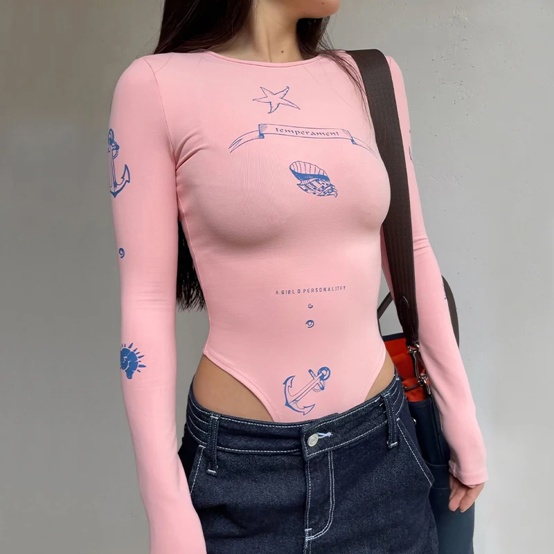 Women Printed Long Sleeve Bodysuit
Women Printed Long Sleeve Bodysuit