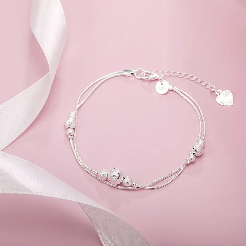 New Arrive 925 Sterling Silver Geometry Beads Chain Bracelet For Women Men Fashion Wedding Fine Jewelry Christmas Gift
New Arrive 925 Sterling Silver Geometry Beads Chain Bracelet For Women Men Fashion Wedding Fine Jewelry Christmas Gift