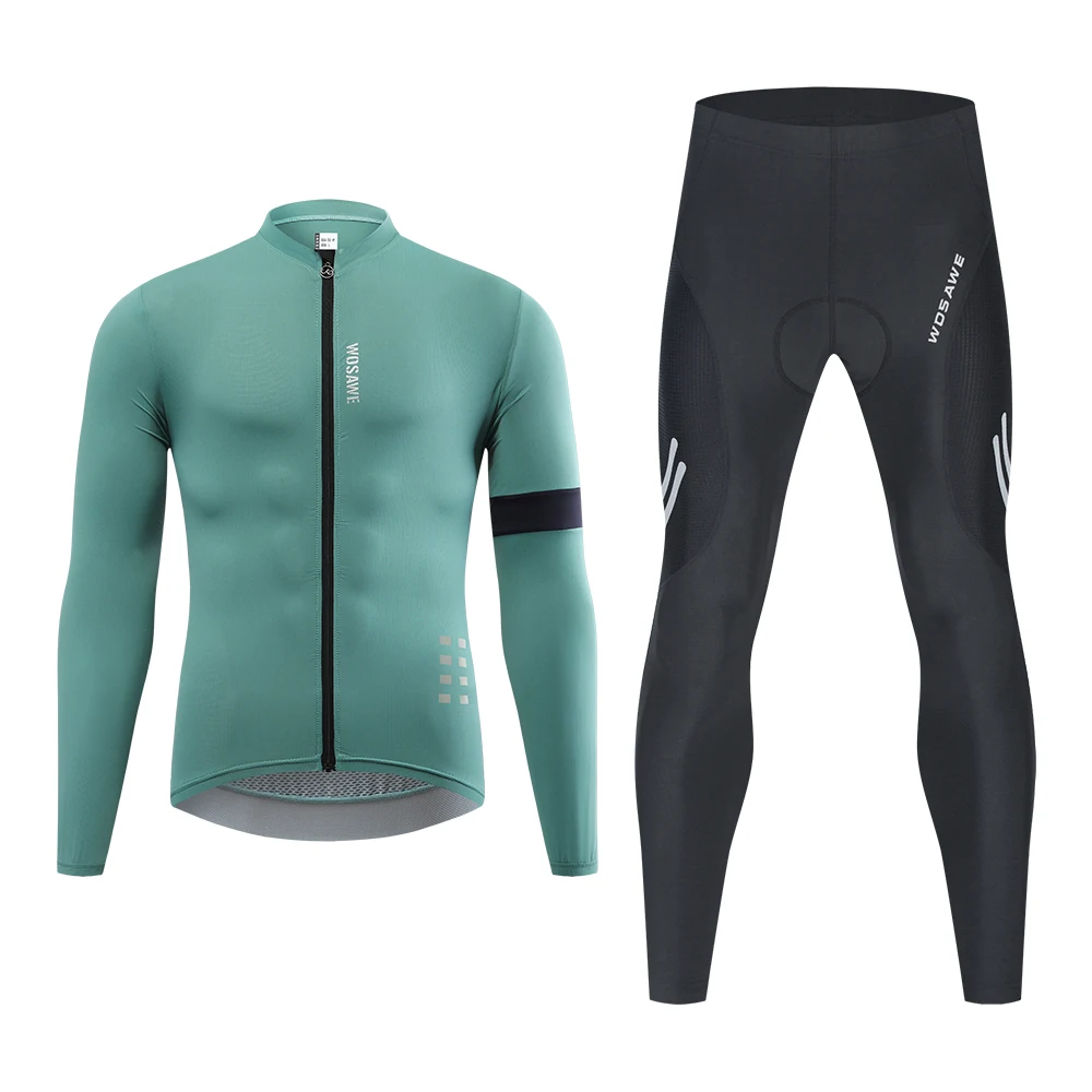 WOSAWE Spring Fall Cycling Men's Jersey Sets MTB Mountain Bike Ciclismo Bicycle Clothing 5D Pad Cycling Tights Quick Dry Wear 
WOSAWE Spring Fall Cycling Men's Jersey Sets MTB Mountain Bike Ciclismo Bicycle Clothing 5D Pad Cycling Tights Quick Dry Wear