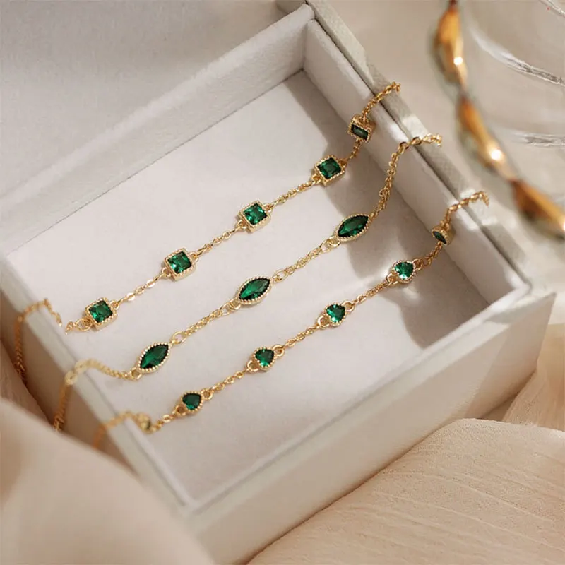 14K Gold 925 Sterling Silver Bracelets Luxury Emerald Zircon Bracelet For Girl Women Fine Jewelry Gift 2022 Trend Simple Charms
14K Gold 925 Sterling Silver Bracelets Luxury Emerald Zircon Bracelet For Girl Women Fine Jewelry Gift 2022 Trend Simple Charms